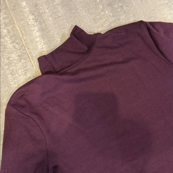 Zenana Outfitters Maroon Long Sleeve Bodysuit Full Coverage Bottom - Picture 3 of 4